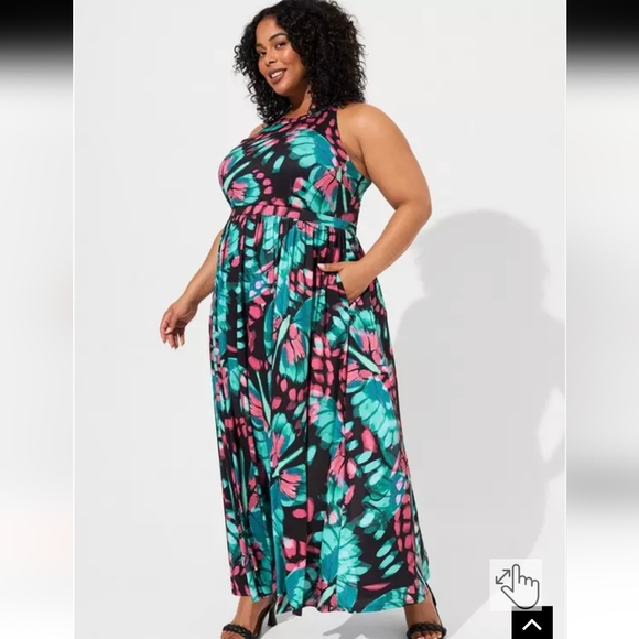Torrid Maxi Studio Knit Halter Dress - Picture 1 of 12